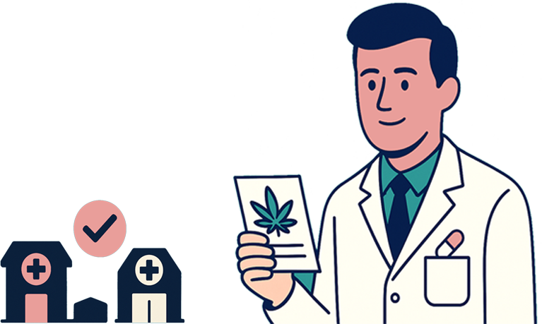 Cannabis-Apotheken Illustration